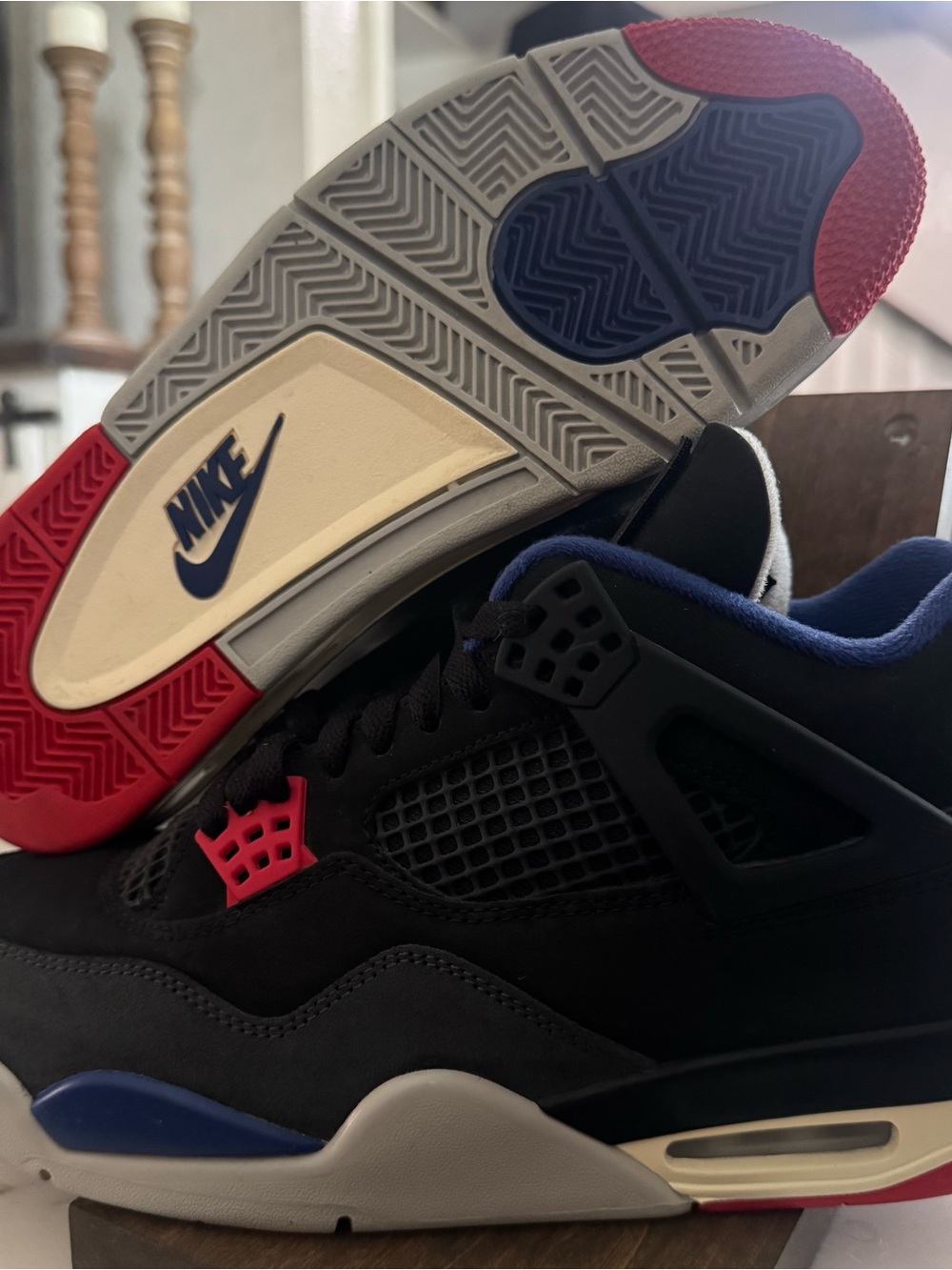Nike Air Jordan 4 Retro Rare Air Men’s Mid Top Lace-Up Basketball Sneakers - 10